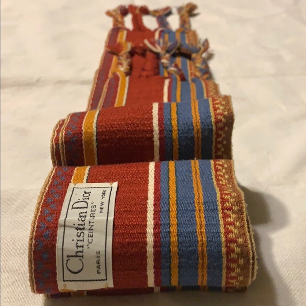 Christian Dior vintage cotton woven belt NWOT